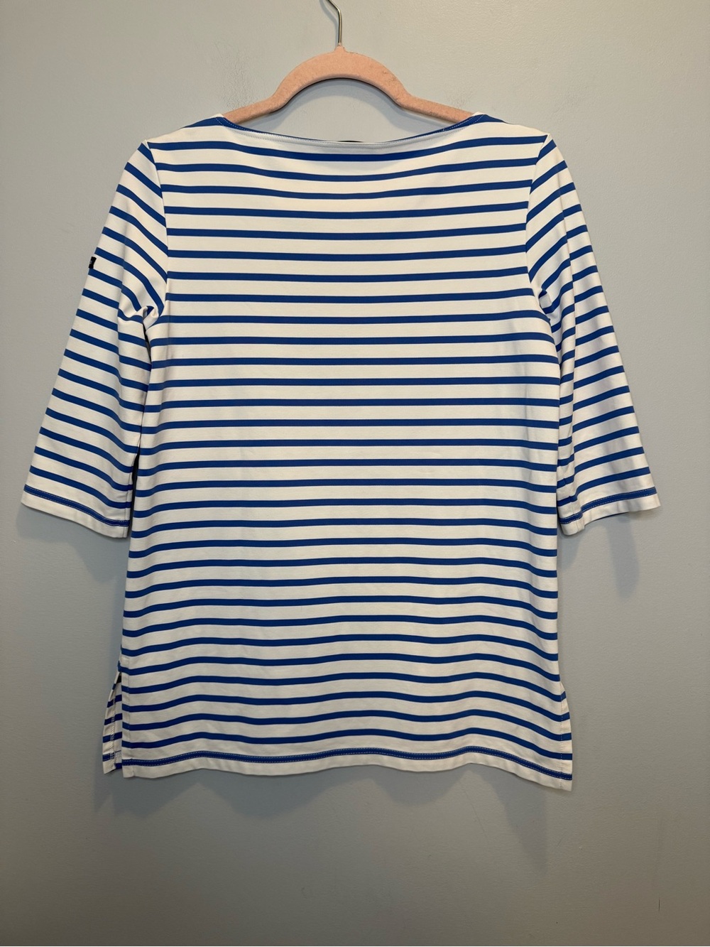 Saint James Galathee II Breton Striped Top Blue White Size 6 Nautical French - Picture 2 of 6